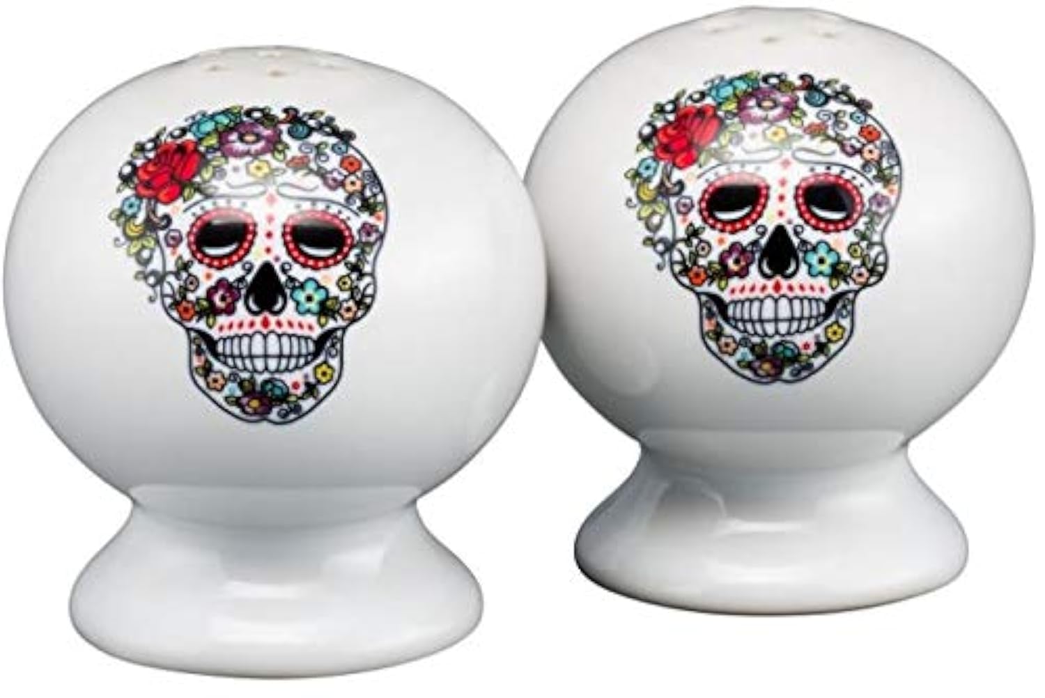 Fiesta Salt & Pepper Set Skull & Vine salière et poivrière en céramique