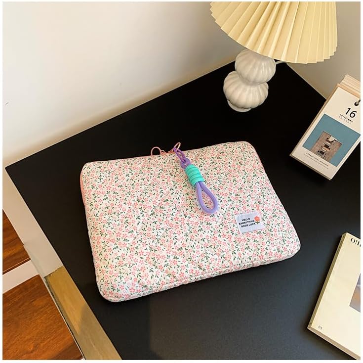 Miniatura 6 de Linda bolsa de transporte floral para laptop para niñas del centro de la ciudad, funda para computadora portátil preppy Y2K Estética japonesa