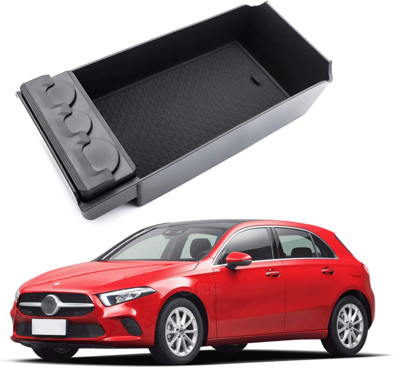 LFOTPP Center Console Organizer Tray for 2019+ A CLAS W177 Hatchback V177 Sedan Armrest Accessories Coin and Sunglasses Holder,Secondary Storage Box