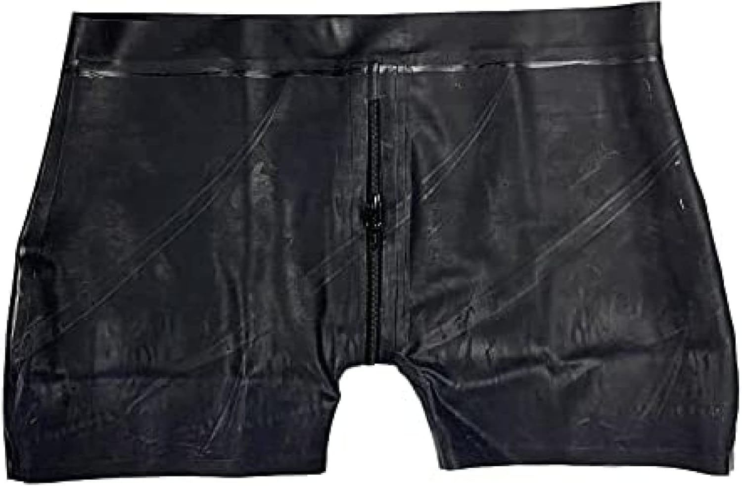 Latex Boxer Briefs Shorts Crotch Rubber Tight Men Elasticity Panties Underwear for Latex Party Fetish Cosplay Bodysuit,X-Large