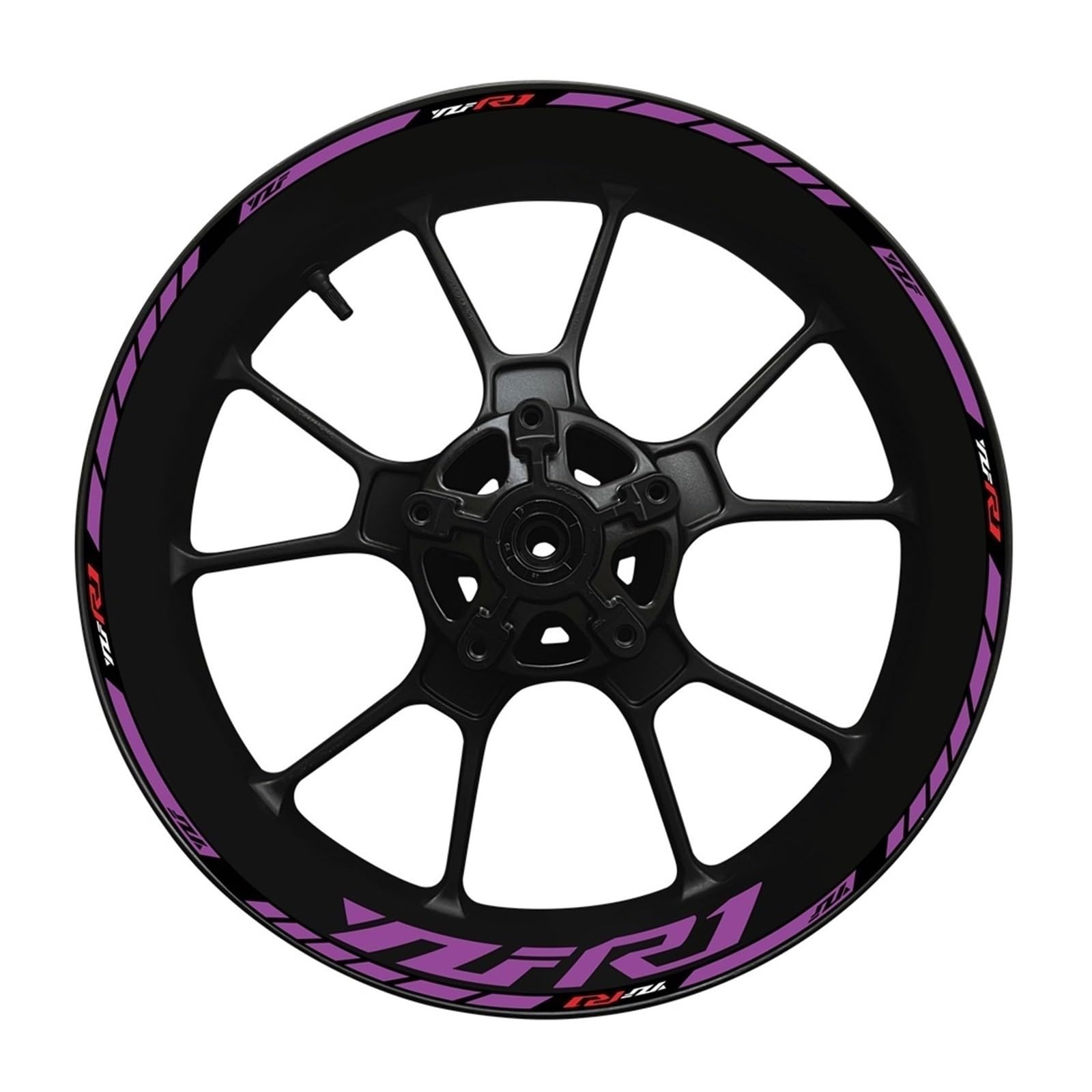 Motorcycle Thickened Edge Outer Ring Reflective Sticker Stripe Wheel Decals for Yamaha YZF R1(Color25)