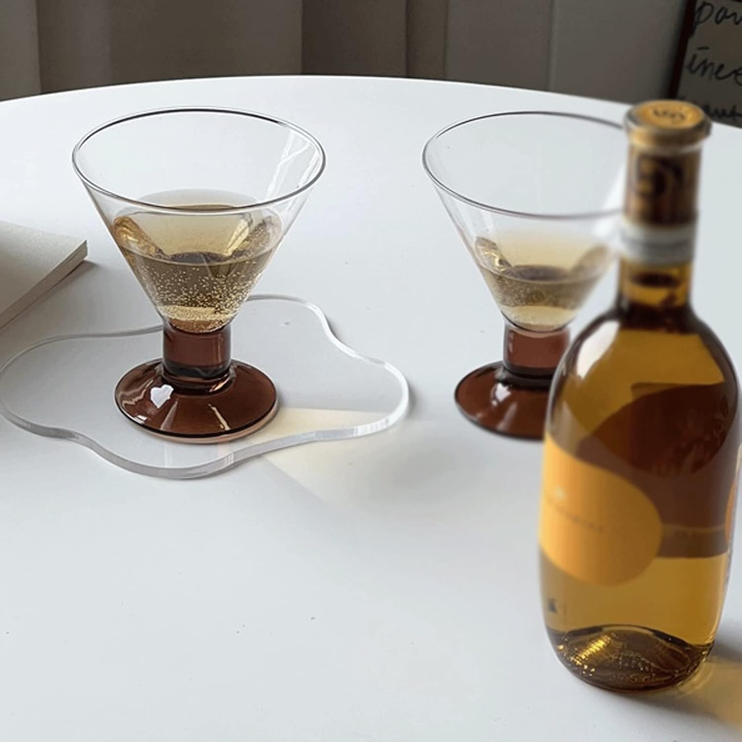 INLIMA Goblet Wine Party Cocktail Glass Champagne Goblet Beer Whiskey Cups Party Tableware Cocktail Wide Mouth Ice Cream Cup