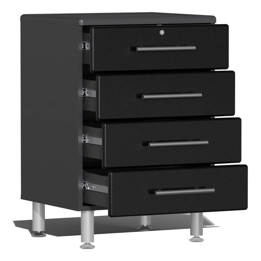 Ulti-MATE UG23082B 8-Piece Cabinet Kit with 2 Recessed Worktops in Midnight Black Metallic