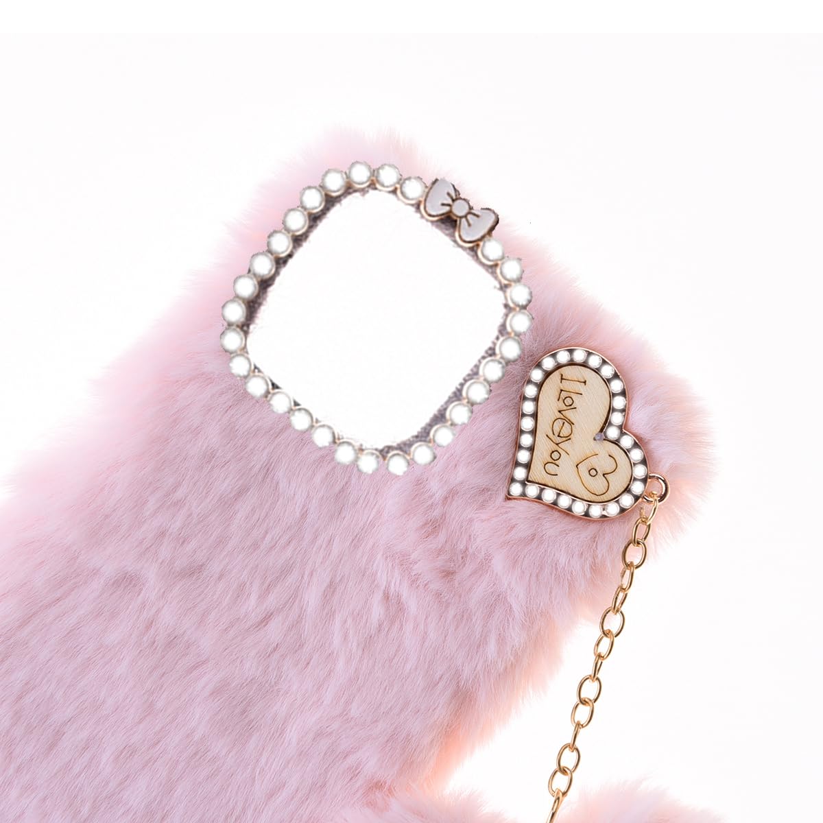 BLOTECH Custodia Peluche A Coniglio Per Doogee X98 | Cover Morbida Con Orecchie, Diamanti E Supporto, Regalo Perfetto Per Bambine E Ragazze, Rosa