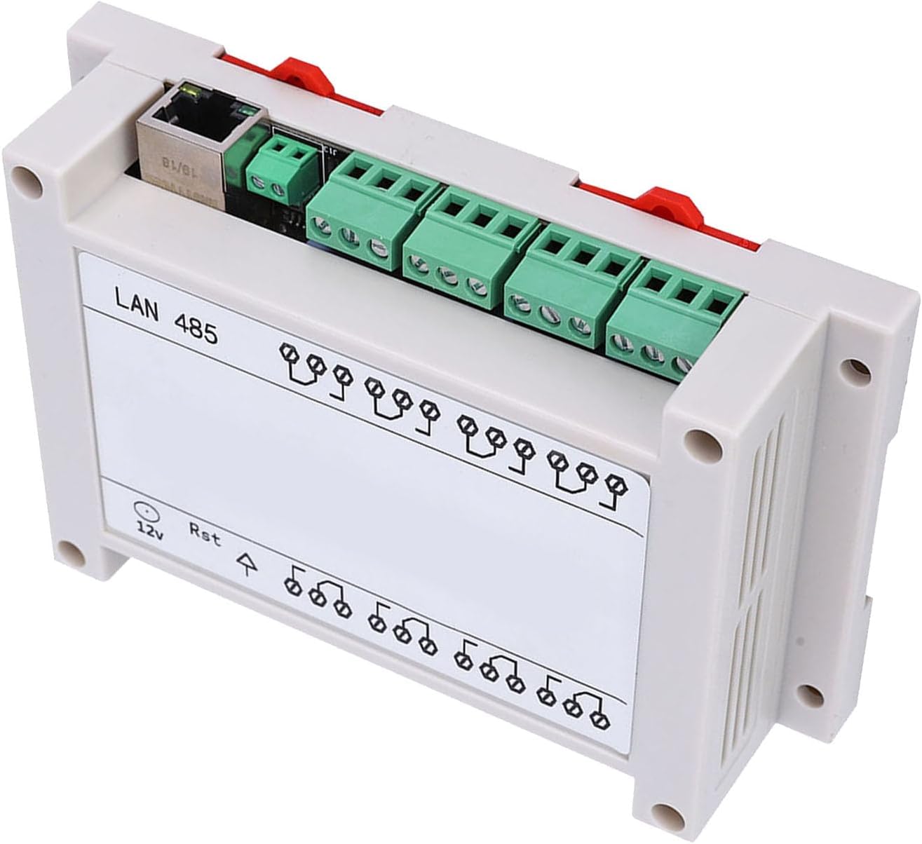 Aramox 8 Channel Relay Module, Ethernet IP RJ45 Controller with Web Server for Remote Automation Control (White)