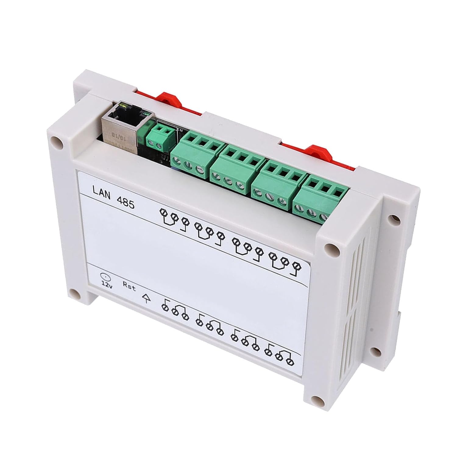 Ethernet IP Remote Controller Module 8 Channel Relay Switch 250VAC 10A, Access Control for Android Tablet System, with Protocol for Re Engineering (White)