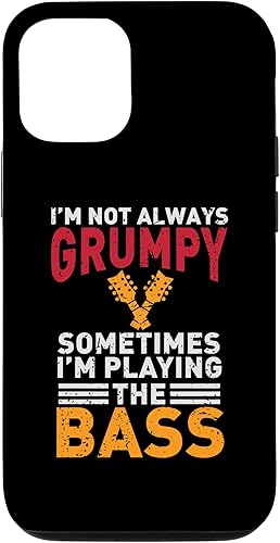 Funda para iPhone 13 Bass Guitar Player Funny Retro Music Electric Guitar Bassist
