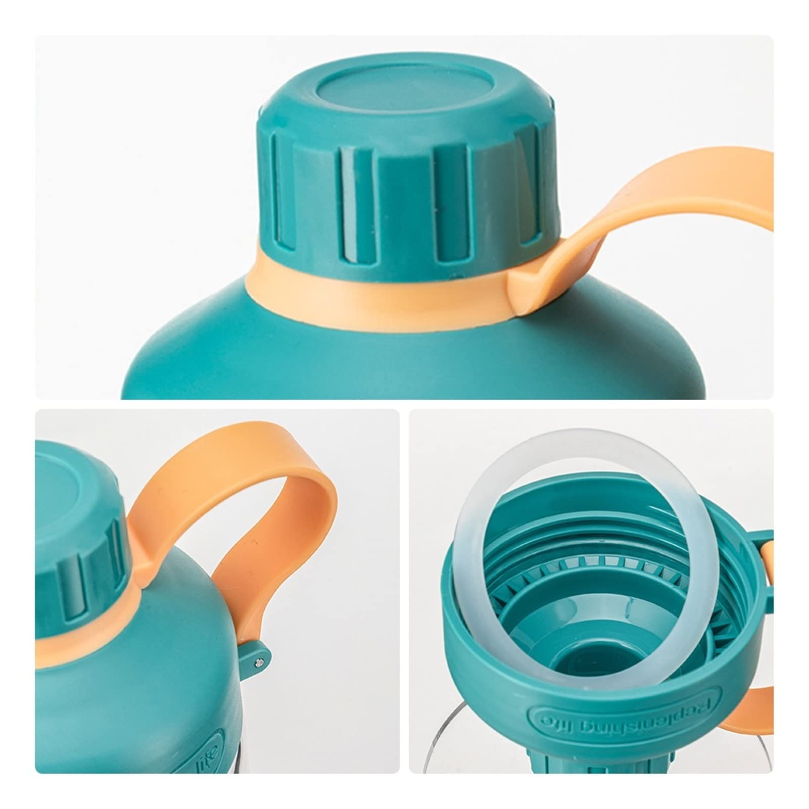MRKU Bottiglia d'Acqua in plastica per Bere, Portatile, per Sport, tè, caffè, Utensili da Cucina, Bottiglia d'Acqua a Prova di perdite per la Scuola, Bottiglie d'Acqua
