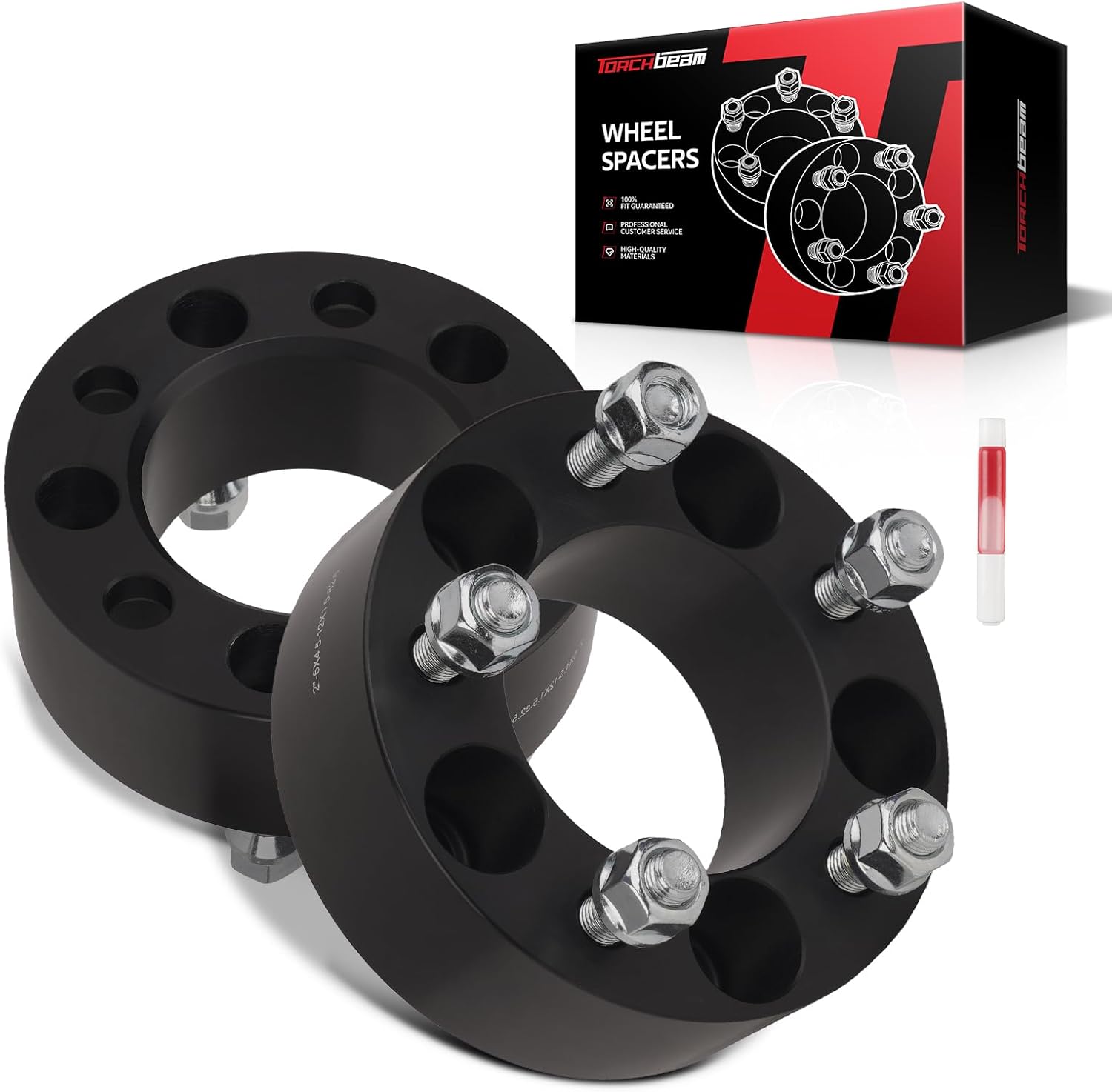Torchbeam 5x4.5 Lug Wheel Spacers 2 inch with M12x1.5 Thread Pitch, 82.5mm Hub Bore, 2Pcs Adapters for CR-V, Civic, Accord, Elantra, Fusion, CX-5, Sonata, RAV4, Escape, Camry, H-R-V, Sorento