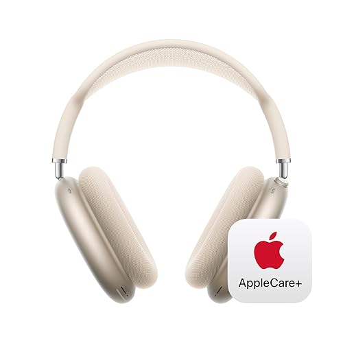 Apple AirPods Max Wireless Over-Ear Headphones, Pro-Level Active Noise Cancellation, Transparency Mode, Personalized Spatial Audio - Starlight with AppleCare+ (2 Years) - USB-C - Starlight - With AppleCare+ (2 Years)