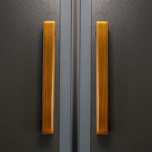 Miniatura 8 de Tenubo Paquete de 2 manijas cuadradas de gabinete de cocina de 6 pulgadas, manijas modernas para cajones, tiradores de cajón de aleación de zinc,