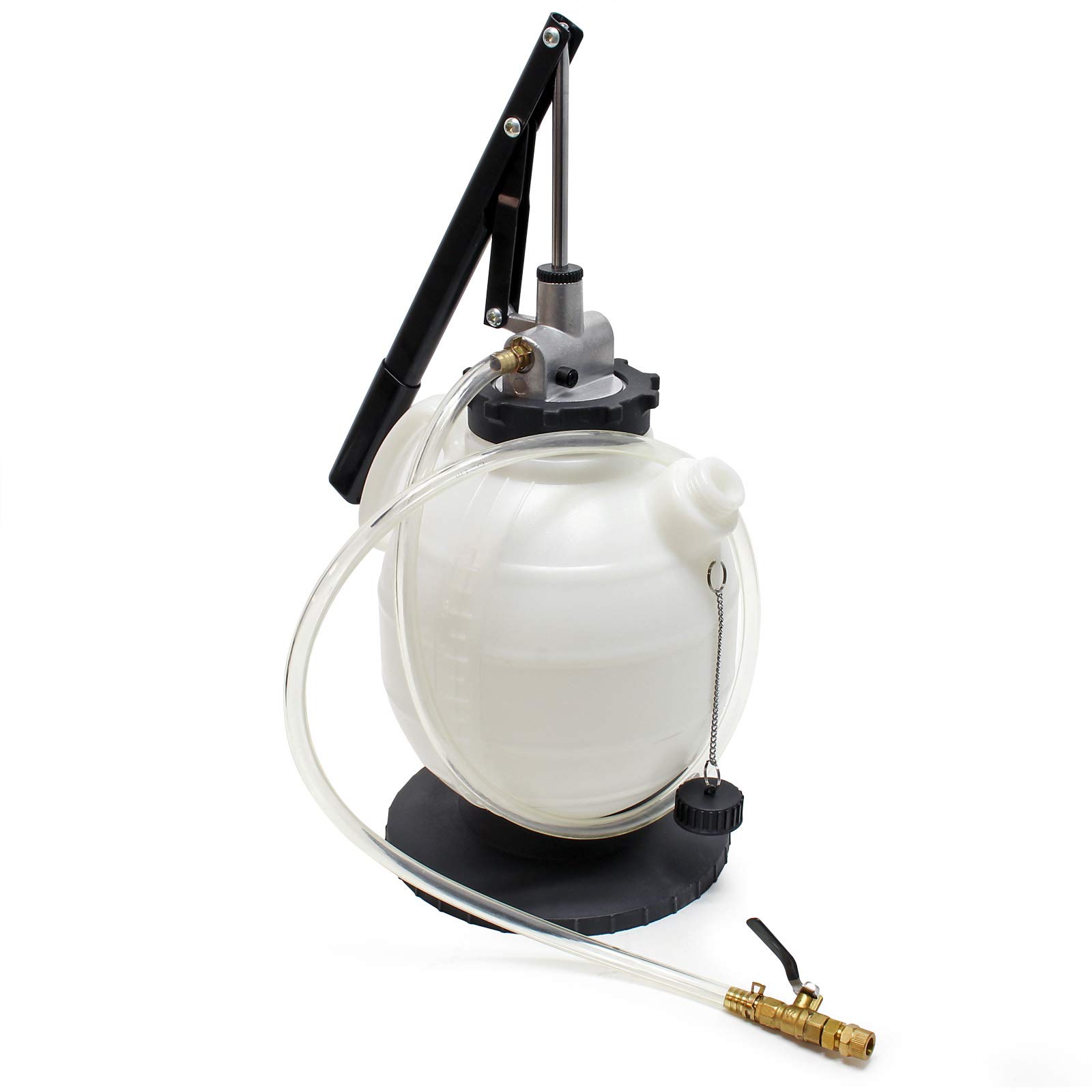 Wiltec Getriebeöl Einfüllgerät 7 L mit Handpumpe inkl. 15 ATF Adapter u.a. für Moderne Getriebe, Ölwechsel Gerät, Getriebeölwechsel Befüllgerät