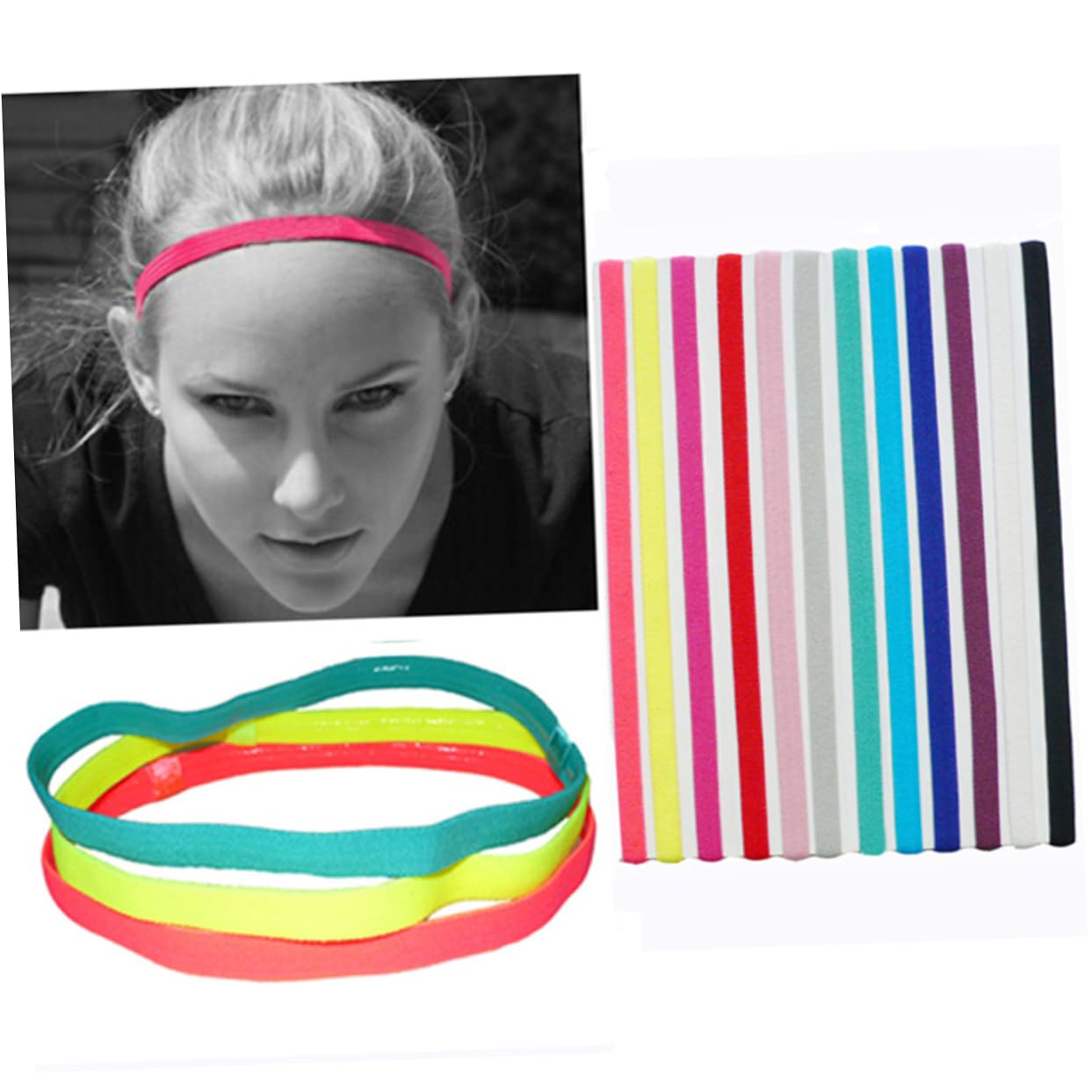 30 Pezzi Fasce Yoga Fascia Da Tennis Fasce Sportive Comode Fasce Esercizio Fascia Sport Fascia Per Fascia Per Il Fitness Da Corsa Cavo Elastico Copricapo Accessori Per