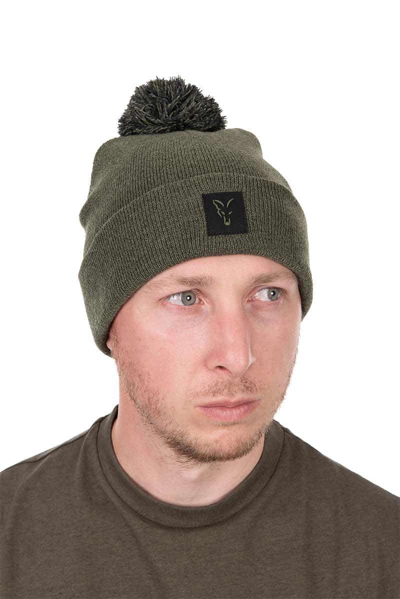 Fox Collection Bobble Hat Green/Black CHH037