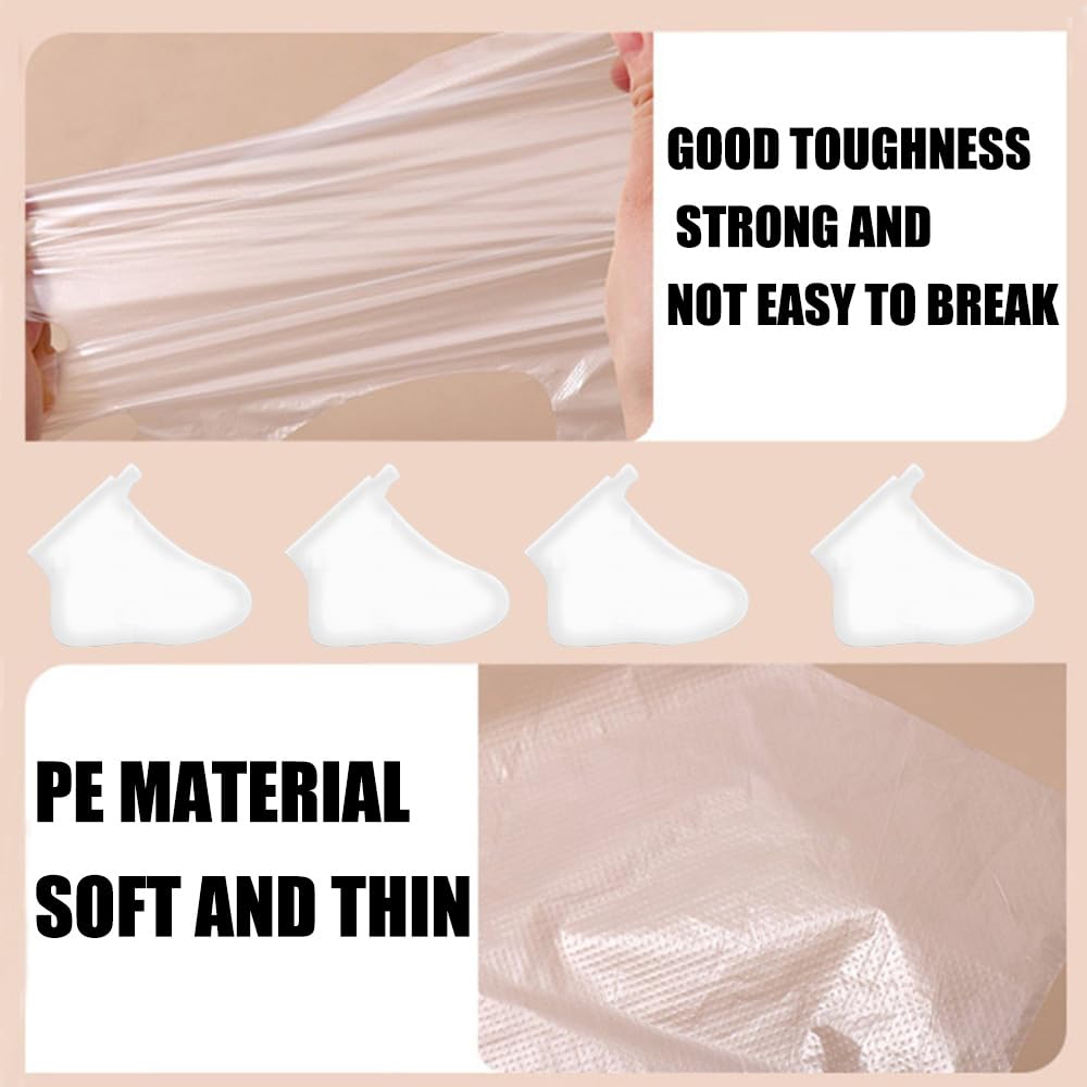 100 pezzi Clear Plastic Stivali usa e getta Paraffina Bad Liner Maschera per piedi per pedicure Hot Spa Wax Treatment Copri piedi Borse Paraffina