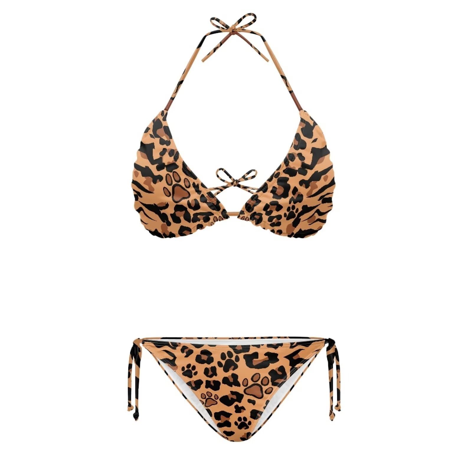 Conjunto De Biquíni De Duas Peças Com Estampa De