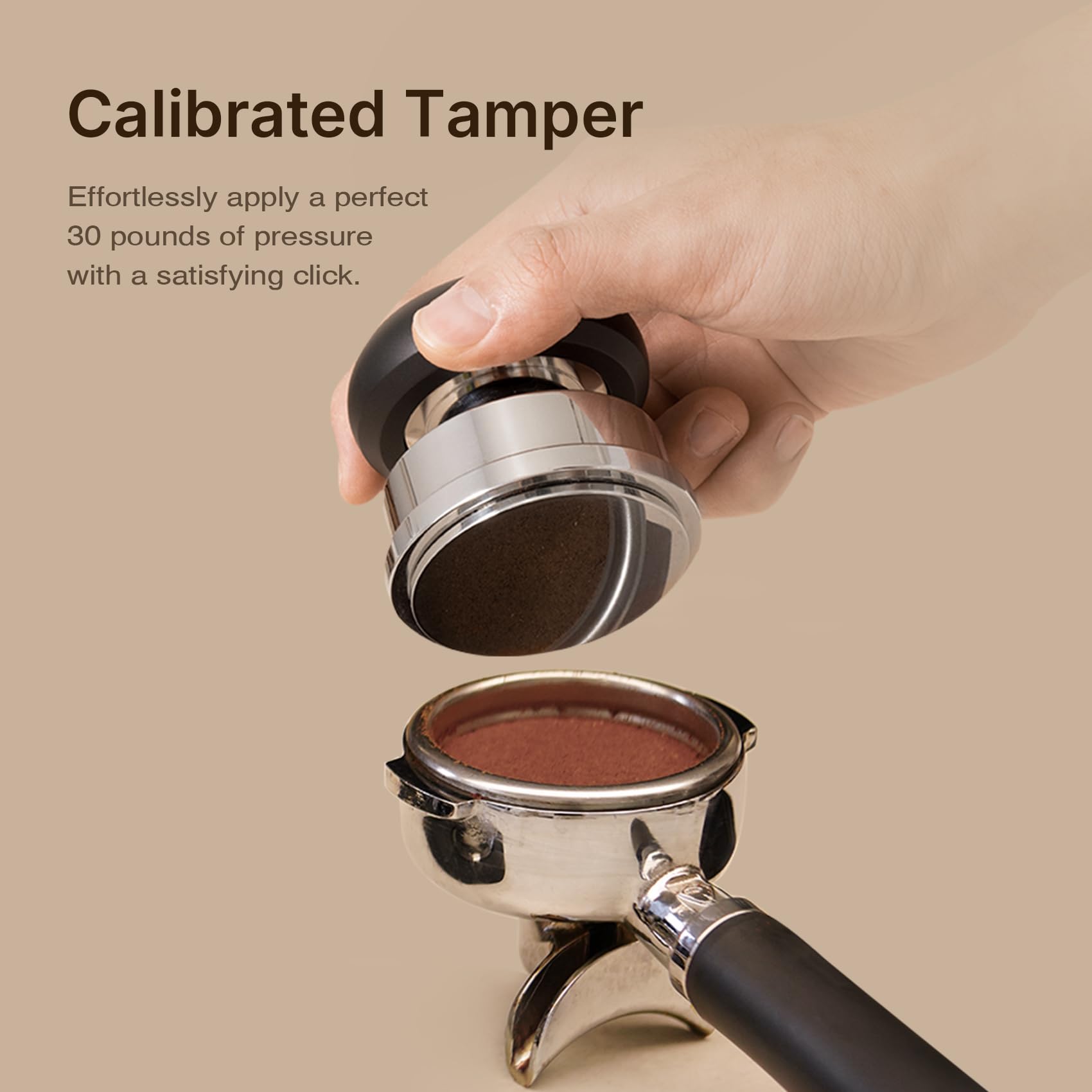 TIMEMORE Zestaw tamperów do espresso 58,4 mm z narzędziem WDT, tamperem samopoziomującym i dystrybutorem grawitacyjnym do profesjonalnego przygotowywania kawy – wersja metalowa