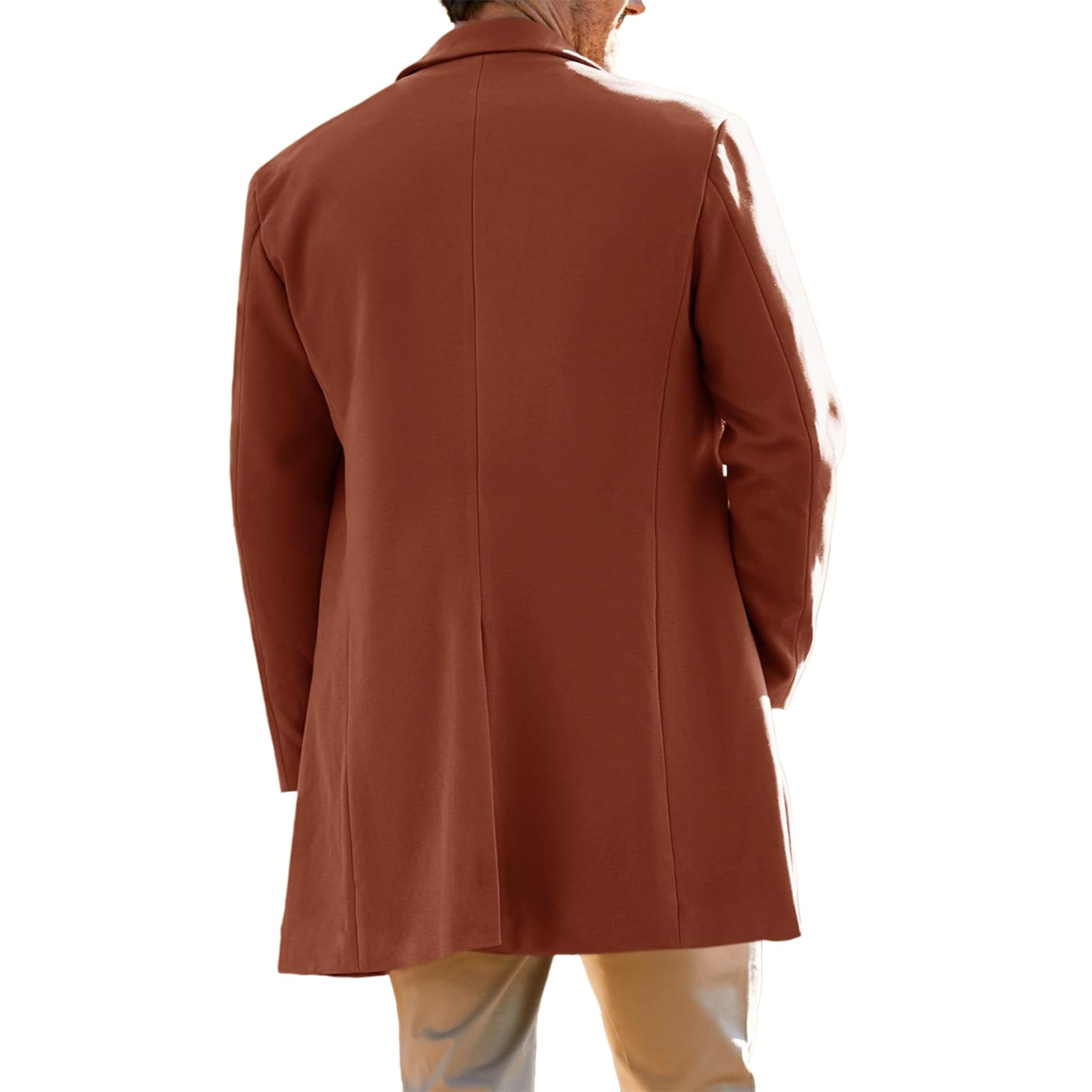 SOOUICKER Mantel Herren Winter Elegant Wintermantel Wolle Trenchcoat Kurz Wollmantel Slim Fit Kurzmantel Übergang Übergangsjacke Business Modern Peacoat Jacke