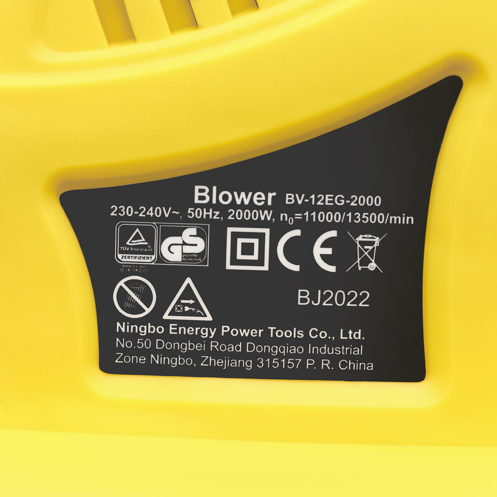 Soplador de hojas de 2000 W, soplador de hojas de mano, soplador de hojas con cable, 206 CFM, soplador de hojas eléctrico, pequeño soplador de hojas ligero, velocidad ajustable