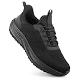 Slip Resistant Work Shoes for Men, Black Zapatos de Trabajo para Hombres, Slip on Comfortable Lightweight Food Service Chef Sneakers in Kitchen Restaurant, US 6.5-13