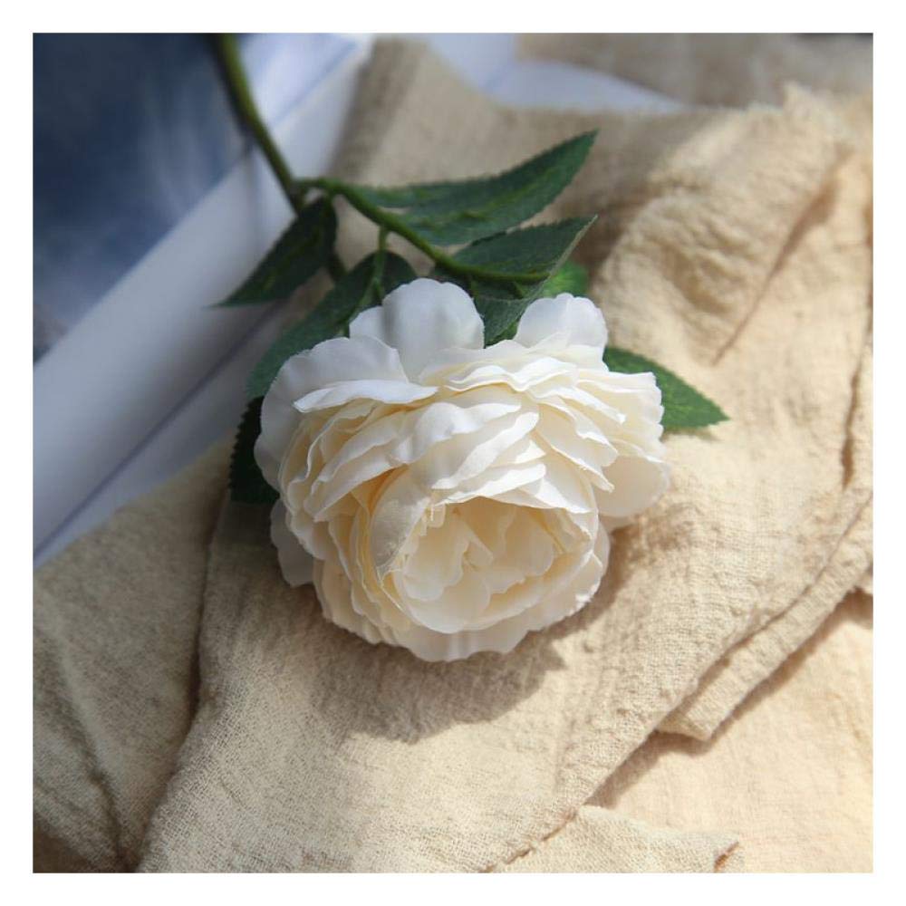 Rose artificielle blanche et pivoine pour bouquet de mariage et deco