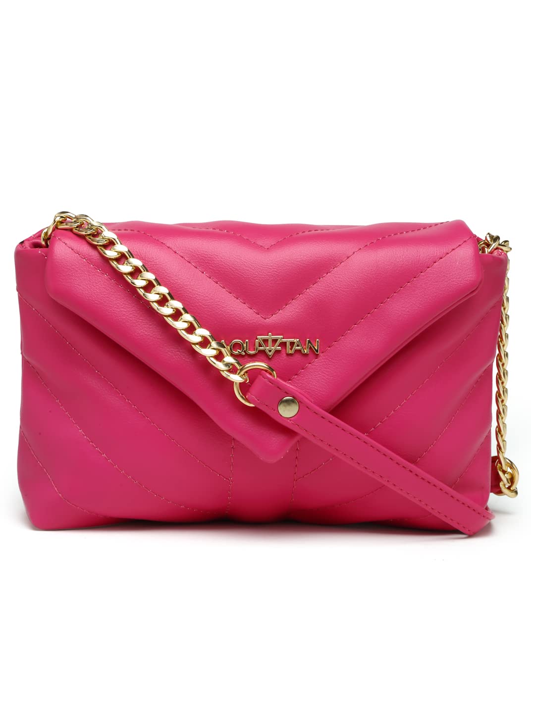 Aquatan Vegan Leather Hot Pink Flap Over Quilted Crossbody Sling Bag for Women (B0BLH9LRBX) Amazon Price History, Amazon Price Tracker
