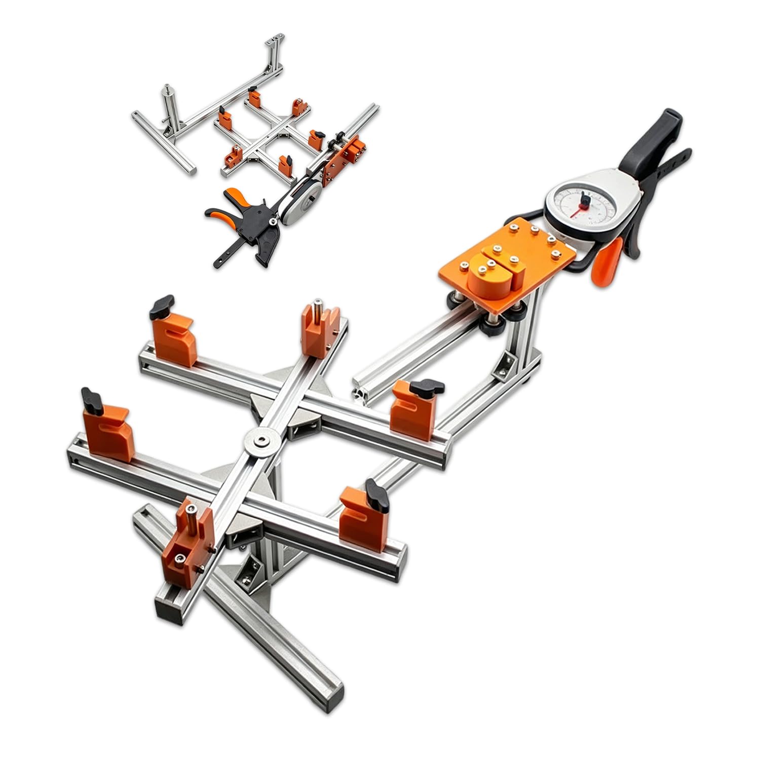 WTRYRN Tennis & Badminton Racket Stringing Machine, Tabletop Stringing Machine, frame protection, pre-calibrated, high load capacity, for personal use and small workshops