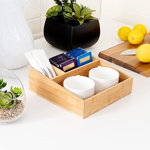 Miniatura 67 de Restaurantware - Organizador de condimentos de café de 9.5 x 4.25 x 2 pulgadas, 1 organizador rectangular de crema - 3 compartimentos, resistente a