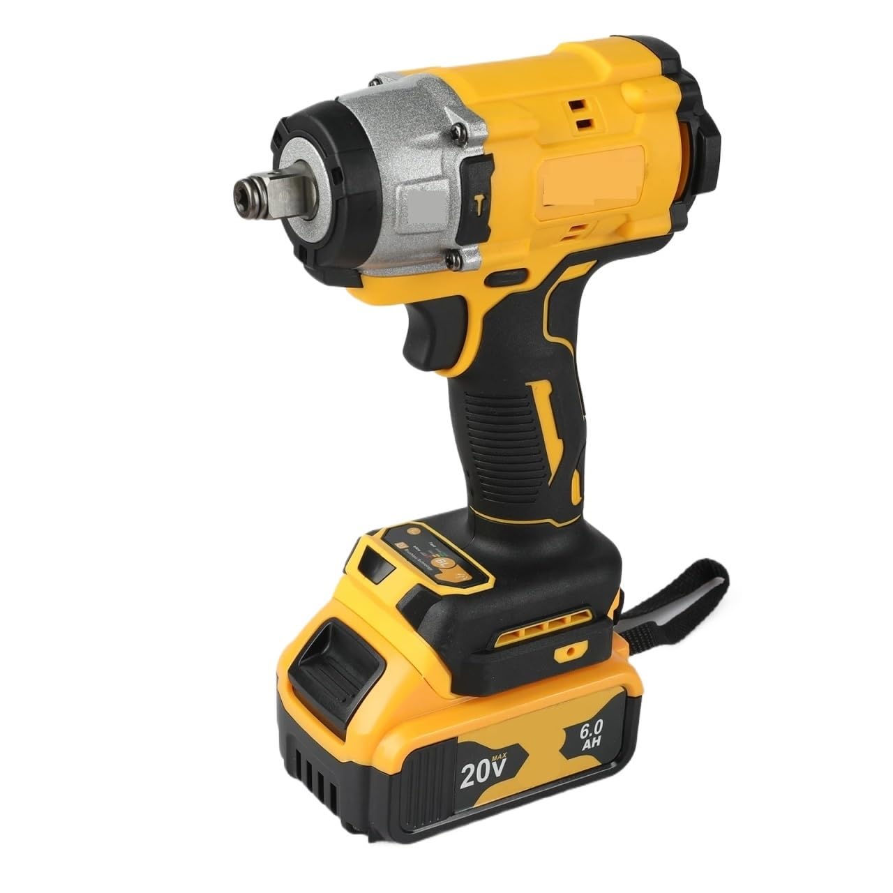 Amrttwy One Color Screwdriver, Cordless Impact Wrench Variable Speed Electric With Detent Pin Anvil Bare Tool