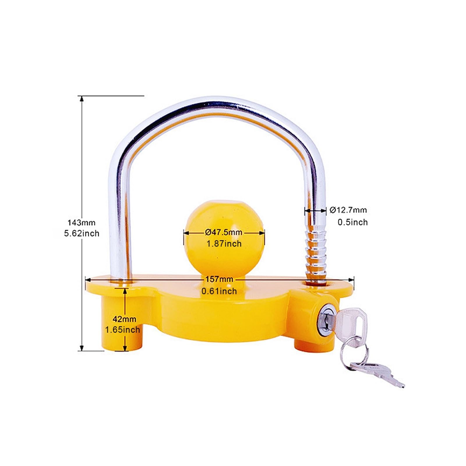 Attelage de barre d'attelage, Serrure D'attela De Remorque En Forme U Remplacement Antirouille Réglable Automobile RV Attela Remorqua Serrures Pièces Accessoires