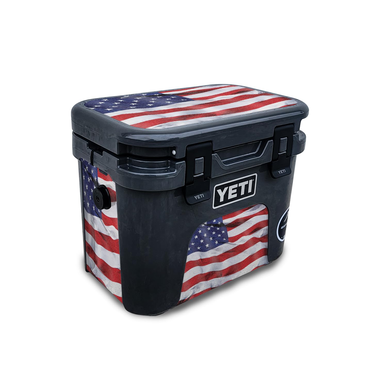 Błyszcząca brokatowa skórka kompatybilna z Yeti Roadie 15 Hard Cooler - flaga amerykańska - winylowa folia ochronna premium 3M - łatwa do nałożenia, wyprodukowana w USA przez MightySkins