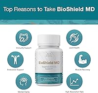 Vista 2 de SUN COAST SCIENCES BioShield MD de Premium Immunity Support con vitamina C, vitamina D, zinc, para concentración, claridad, articulaciones