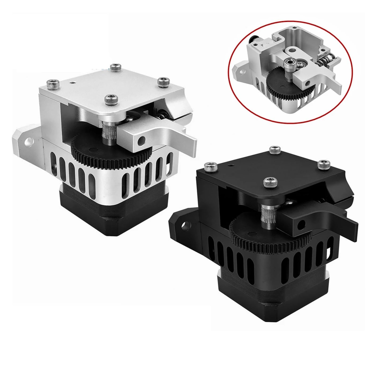 Extruder Alle Metall 1,75mm Silber/Schwarz Montage Halterung for 3D Drucker Zubehör(Silver)