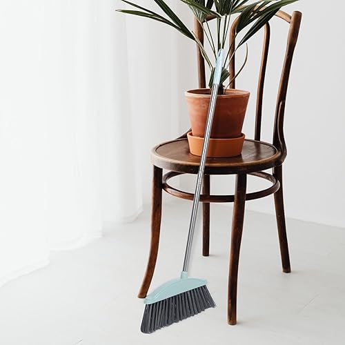 Miniatura 8 de Escoba de mango largo para limpieza del hogar, mango de metal para polvo y basura para niño y niña para aprender a limpiar, almacenamiento