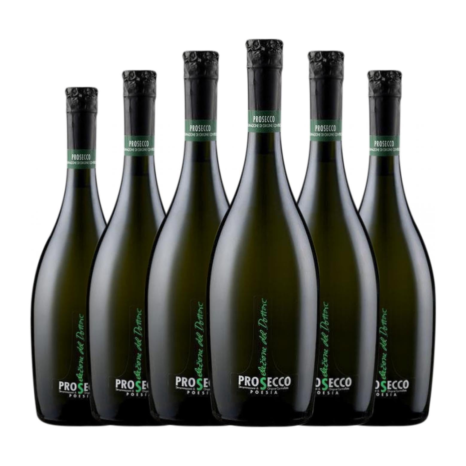 Gino Brisotto Poesia Frizzante Glera Brut Prosecco 75 cl Espumoso blanco (Caja de 6 Botellas de 75 cl)