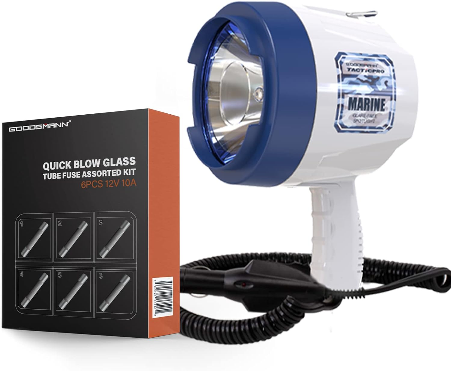 GOODSMANN Marine Spotlight 1400 Lumen Corded Handheld Corded Spot