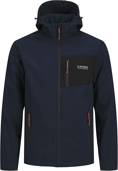 Grote maten Soft-shell jas Jack & Jones JJTAYLOR Softshell Jacket Dark