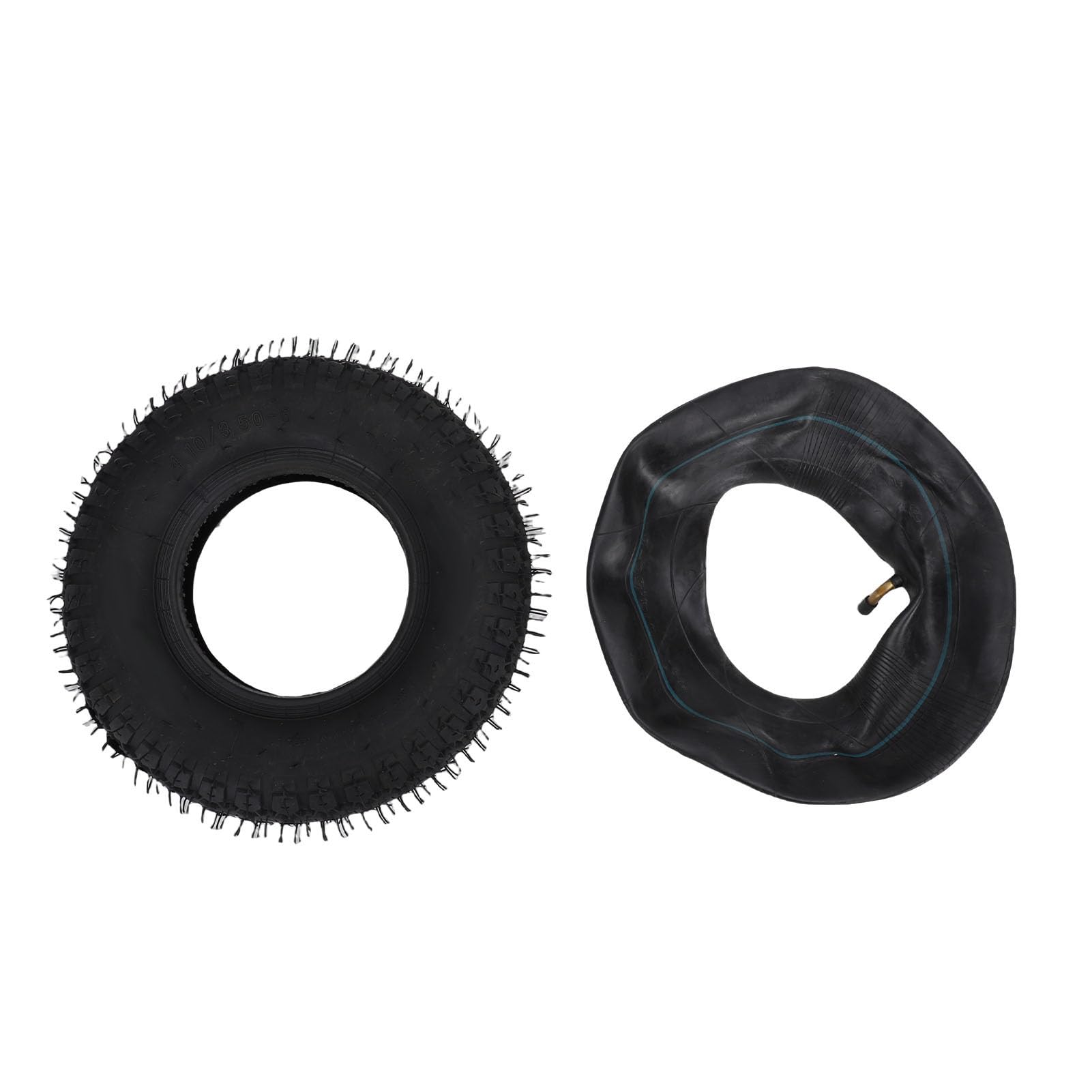 Drfeify 4.10-6 Set di Ricambio in Gomma per Pneumatico e Camera d'aria 4.10 3.50-6 Go Kart ATV Pneumatico per Mini Bici Trattorino Carriola Rotozappa con Impugnatura di Trazione Facile Installazione