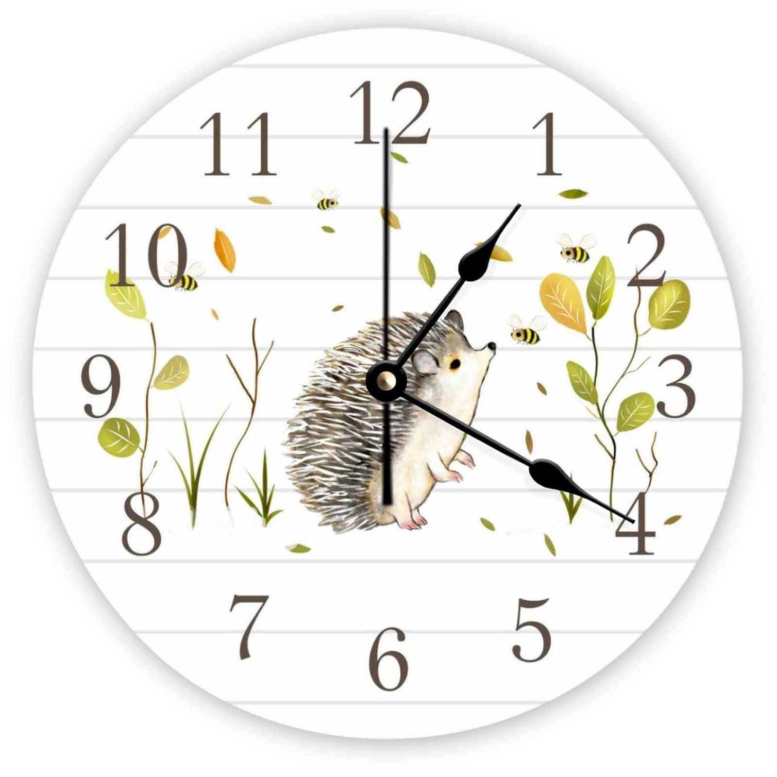 Horloge murale silencieuse sans tic-tac decorative pour chambre coucher