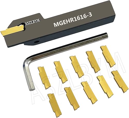 Miniatura 25 de Soporte de herramienta de ranurado para torno MGEHR1616-2.5 con 11 piezas MGMN250-M insertos de ranurado de carburo indexables
