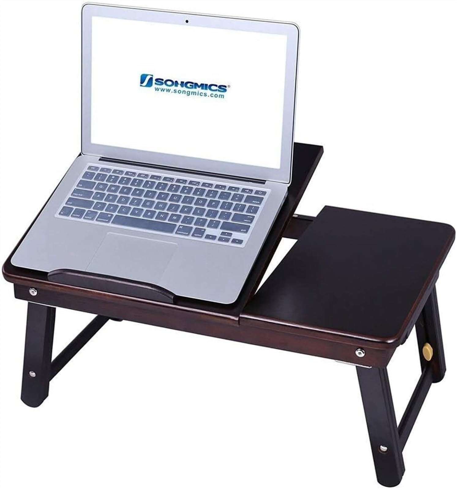 Table Pliante d'ordinateur Bureau d'ordinateur Portable réglable Portable Petit déjeuner Servant Plateau de lit avec tiroir supérieur inclinable adapté à la Maison