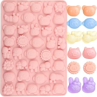 Animals Silicone Chocolate Molds Caterpillar Piggy Lion Candy Mold For Chocolate Candy Gummy Cake Decoration
