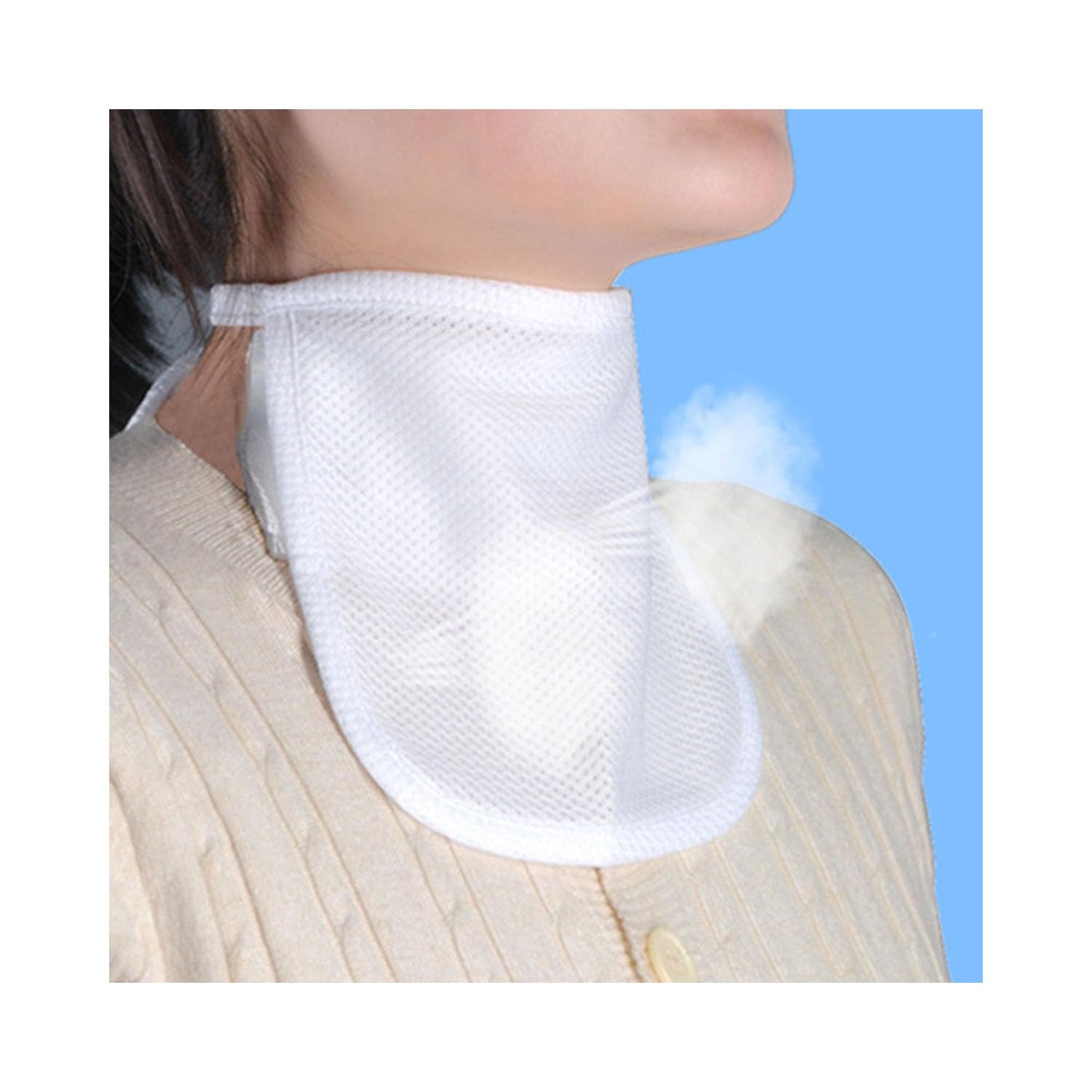 GEDRACKPMYN Neck Trachea Cover, Tracheostomy Shower Cover Neck Stoma Protector, Double Layer Stoma Protector Shower Collar Adjustable Tracheostomy Cover