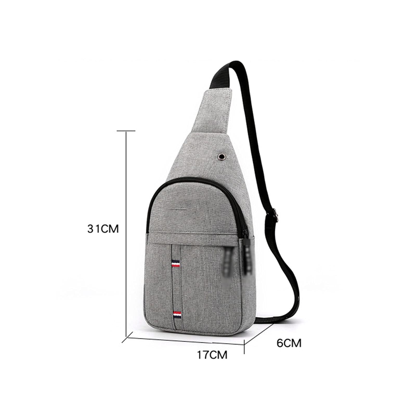 Torba typu sling męska na ramię Nylonowa nerka Torba typu sling crossbody Outdoor Sport Ramię Klatka piersiowa Codzienny piknik Płótno Messe (Niebieski)