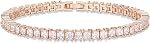 PAVOI 14K Bracelet de tennis plaqué or - 6.5-7.5 Bracelets d'or de pouce pour les femmes - Dainty Imperméable Bijoux Mode