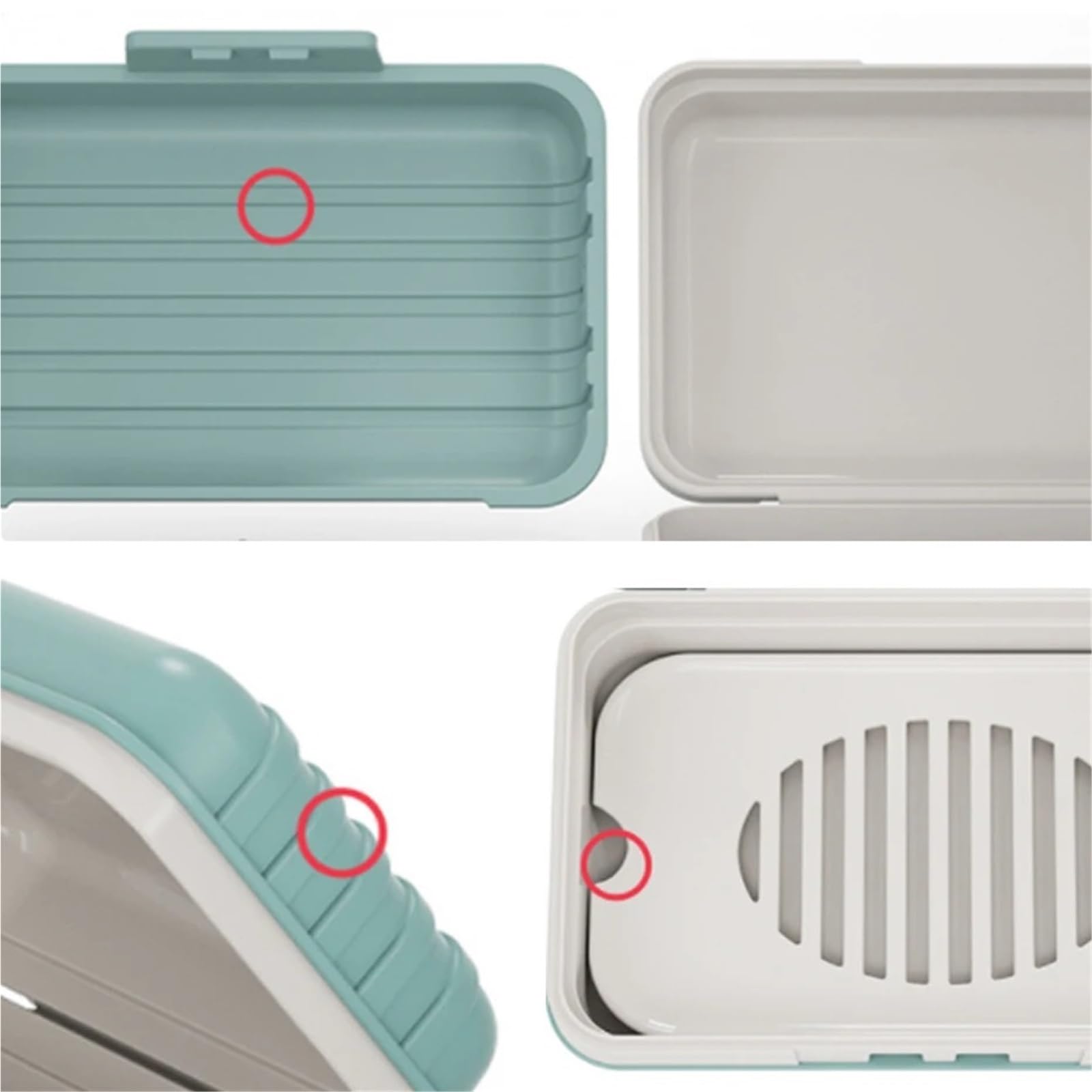 10 jaboneras de baño con Tapa, plástico, for el hogar, Que Mantienen jabón seco, artículos Esenciales Viaje para Casa Ducha Baño(Sky Blue)