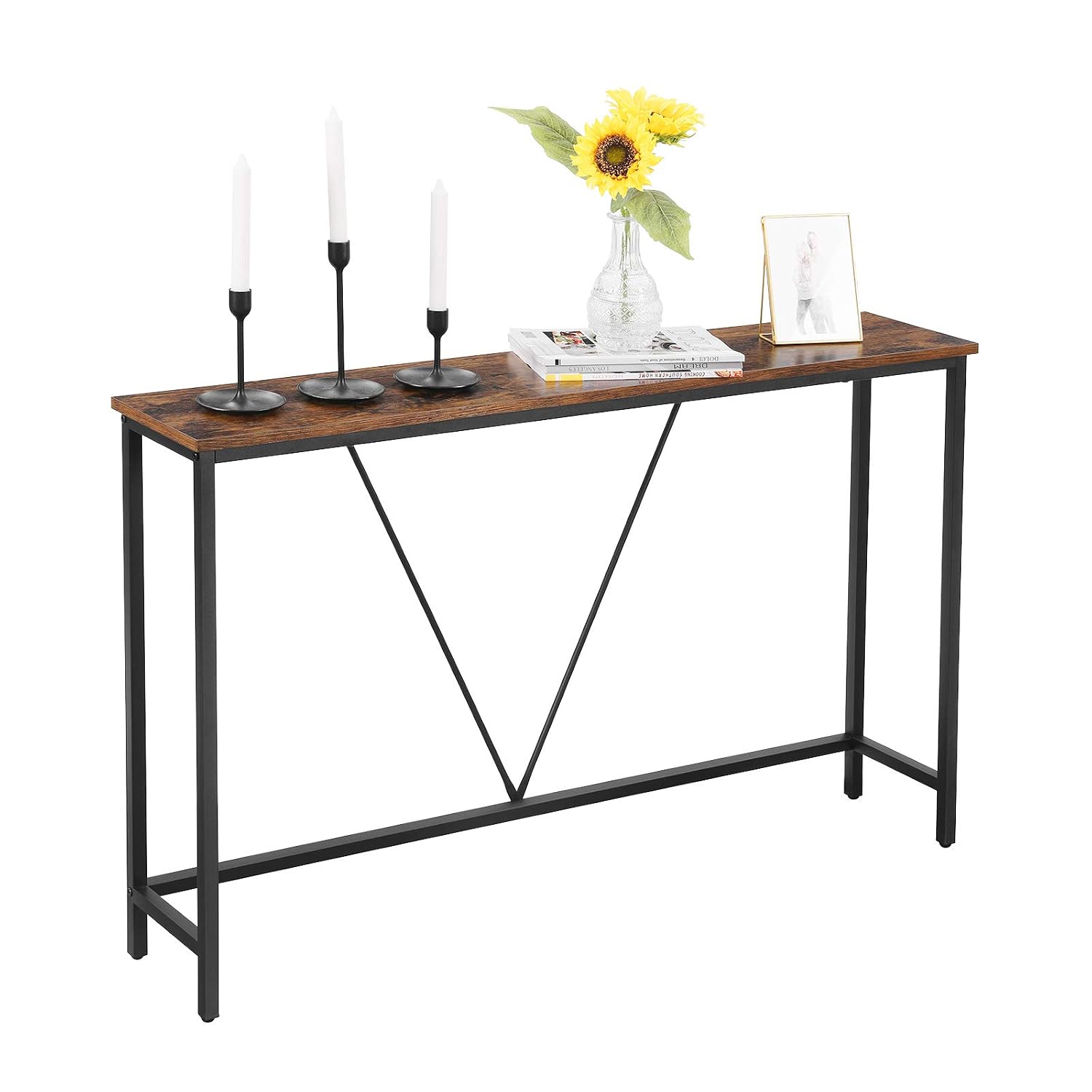 VASAGLE Console Table, Sofa Table, Narrow Entryway Table, Entry Table, for Living Room, Bedroom, Easy Assembly, Rustic Bro... - Review, Price and Buying Guide