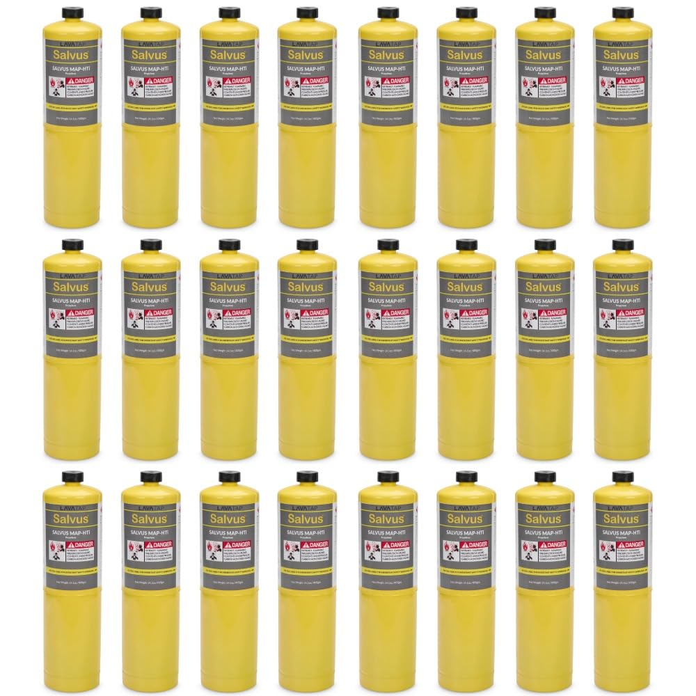 Lavatap - Salvus Mapp Hti Gas For Blowtorch Plumbing Blow Torch Bottle For Plumbers Soldering Mechanics Burns Hotter Than Propane (24 Units)