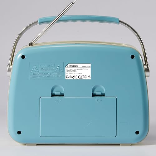 Miniatura 11 de Radios portátiles Am Fm, radio Bluetooth compatible con pilas y enchufe en la pared para el hogarexterior, esfera grande fácil de usar, regalos para