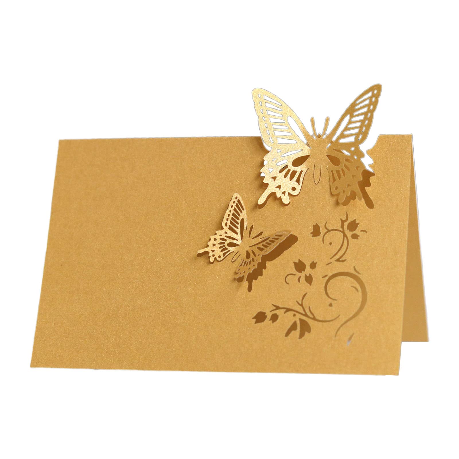 Tsophreniq Out Name Place Card 100Pcs Wedding Name Card for Banquets Dinner Parties Hollow Butterfly Cut Design Place Cards